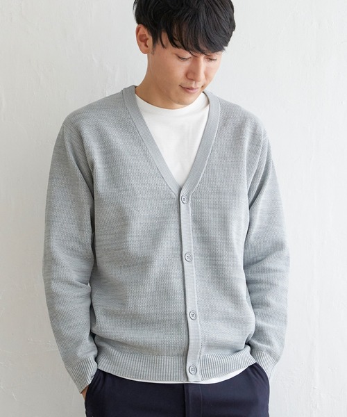 ikka(イッカ)の「【2点セット】GOKU楽ニットカーデインナーセット(ニット/セーター・メンズ・ベージュ/ネイビー/グレー・S/XL/M/L)」の4枚目の写真