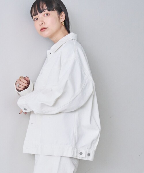 coen（コーエン）の「デニム2ndジャケット（デニムジャケット・レディース・コバルトブルー/ライトブルー/オフホワイト・FREE）」の7枚目の写真