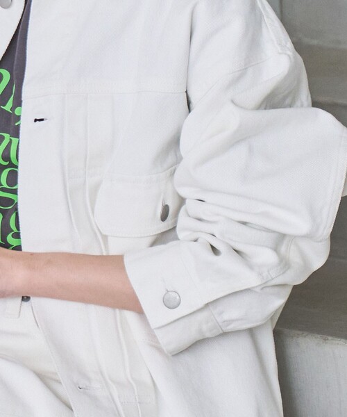 coen（コーエン）の「デニム2ndジャケット（デニムジャケット・レディース・コバルトブルー/ライトブルー/オフホワイト・FREE）」の8枚目の写真