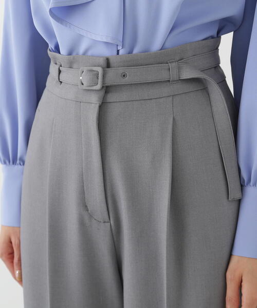 N.(N. Natural Beauty Basic)(エヌエヌナチュラルビューティーベーシック)の「【S Size Line】◆ハイウエストベルト付きワイドパンツ(スラックス・レディース・オフホワイト/グレー/チャコール・SMALL/MEDIUM)」の15枚目の写真