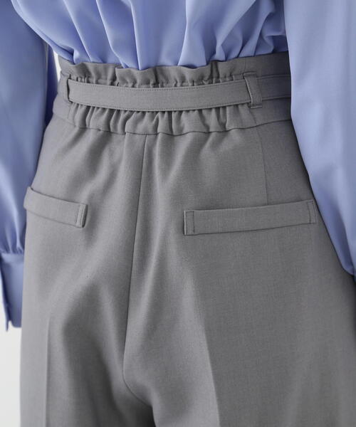 N.(N. Natural Beauty Basic)(エヌエヌナチュラルビューティーベーシック)の「【S Size Line】◆ハイウエストベルト付きワイドパンツ(スラックス・レディース・オフホワイト/グレー/チャコール・SMALL/MEDIUM)」の5枚目の写真