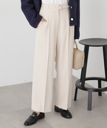 N.（N. Natural Beauty Basic） | 【S Size Line】◆ハイウエストベルト付きワイドパンツ(スラックス)