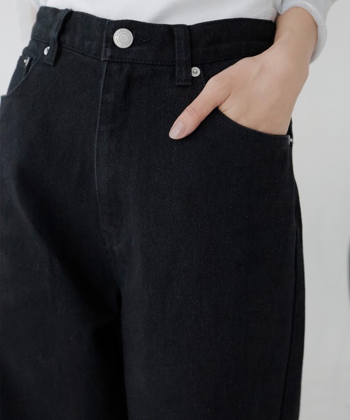 hellam（へラム）の「切り替えフリンジワイドデニム（デニムパンツ・レディース・ブルー/グレー/ブラック・MEDIUM/SMALL）」の14枚目の写真