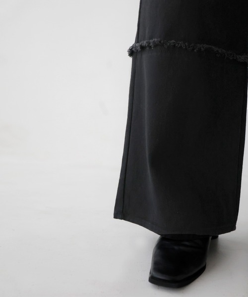 hellam（へラム）の「切り替えフリンジワイドデニム（デニムパンツ・レディース・ブルー/グレー/ブラック・MEDIUM/SMALL）」の15枚目の写真