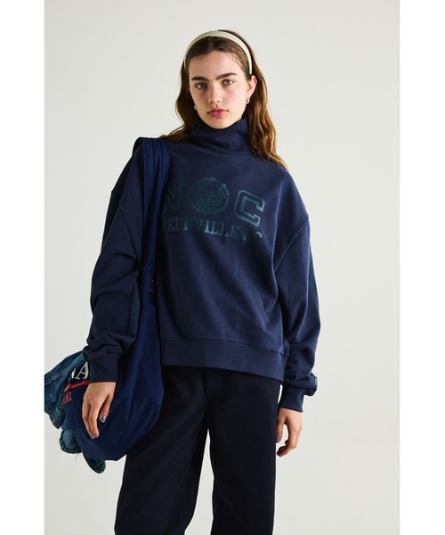 トレーナー スウェット NC HIGH NECK SWEAT/エヌシー ハイネック スウェット レディース PARROTT CANVAS（パロットキャンバス）の「NC HIGH NECK SWEAT