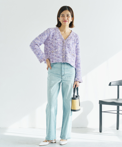 ニットカーディガン 半袖 イエナ IENA（イエナ） ニット コットンハイツイストルーズカーディガン