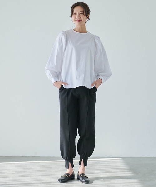 Arnold Palmer(アーノルドパーマー)の「ニット ジョガーパンツ(その他パンツ・レディース・アイボリー/ブラック・S/M/L)」の14枚目の写真