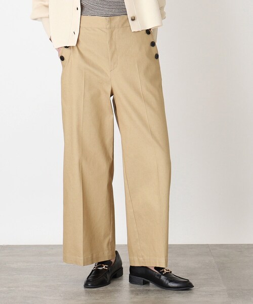 THE SHOP TK （ザ ショップ ティーケー ）の「◆デニムステッチマリンパンツ【洗濯機OK】（デニムパンツ・レディース・ネイビー/ベージュ/カーキ・11/12/13/14）」の2枚目の写真