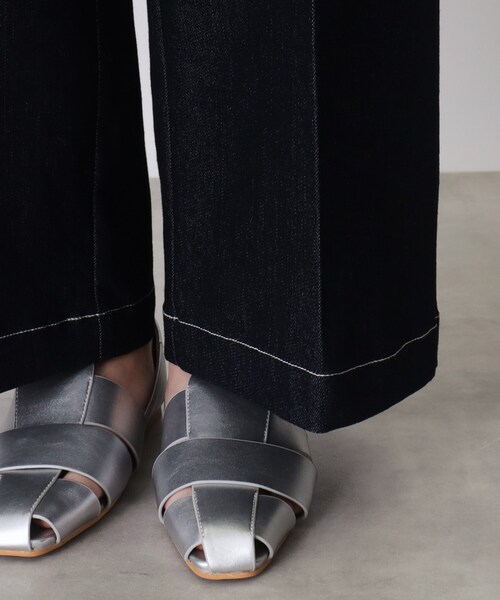 THE SHOP TK （ザ ショップ ティーケー ）の「◆デニムステッチマリンパンツ【洗濯機OK】（デニムパンツ・レディース・ネイビー/ベージュ/カーキ・11/12/13/14）」の7枚目の写真