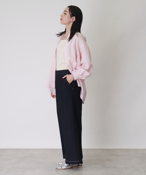 THE SHOP TK （ザ ショップ ティーケー ）の「◆デニムステッチマリンパンツ【洗濯機OK】（デニムパンツ・レディース・ネイビー/ベージュ/カーキ・11/12/13/14）」の4枚目の写真