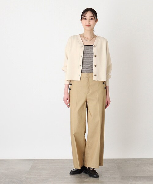 THE SHOP TK （ザ ショップ ティーケー ）の「◆デニムステッチマリンパンツ【洗濯機OK】（デニムパンツ・レディース・ネイビー/ベージュ/カーキ・11/12/13/14）」の22枚目の写真