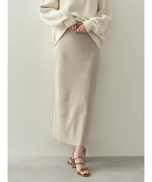 AMERICAN HOLIC（アメリカンホリック）の「総針ニットタイトスカート（スカート・レディース・ベージュ系その他2/ブラック・S/L/M）」の9枚目の写真