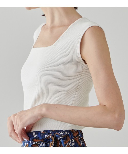 LE GLAZIK(ルグラジック)の「LE GLAZIK/ル グラジック スリーブレスニット SLEEVELESS KNIT LG-D0091 CPR(ニット/セーター・レディース・ブラック/オフホワイト/ライム・36)」の7枚目の写真