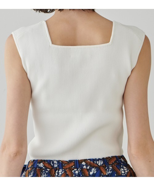 LE GLAZIK(ルグラジック)の「LE GLAZIK/ル グラジック スリーブレスニット SLEEVELESS KNIT LG-D0091 CPR(ニット/セーター・レディース・ブラック/オフホワイト/ライム・36)」の6枚目の写真
