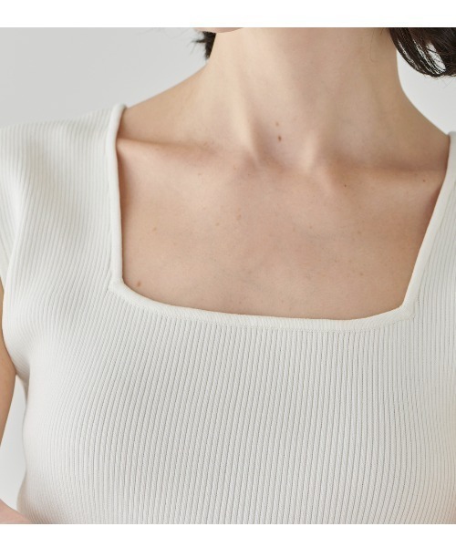 LE GLAZIK(ルグラジック)の「LE GLAZIK/ル グラジック スリーブレスニット SLEEVELESS KNIT LG-D0091 CPR(ニット/セーター・レディース・ブラック/オフホワイト/ライム・36)」の5枚目の写真