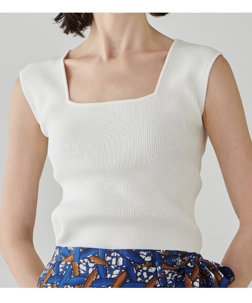 LE GLAZIK(ルグラジック)の「LE GLAZIK/ル グラジック スリーブレスニット SLEEVELESS KNIT LG-D0091 CPR(ニット/セーター・レディース・ブラック/オフホワイト/ライム・36)」の10枚目の写真