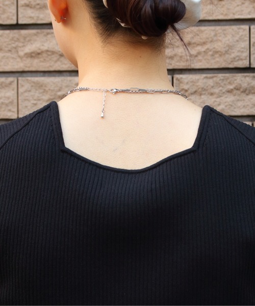 LE GLAZIK(ルグラジック)の「LE GLAZIK/ル グラジック スリーブレスニット SLEEVELESS KNIT LG-D0091 CPR(ニット/セーター・レディース・ブラック/オフホワイト/ライム・36)」の19枚目の写真