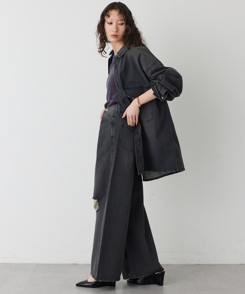 THE PAUSE（ザ ポーズ）の「【THE PAUSE】タックデニムパンツ（デニムパンツ・レディース・ブルー/ブラック・36/38）」の15枚目の写真