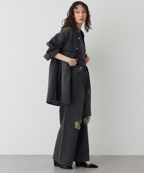 THE PAUSE（ザ ポーズ）の「【THE PAUSE】タックデニムパンツ（デニムパンツ・レディース・ブルー/ブラック・36/38）」の18枚目の写真