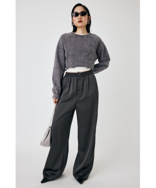 MOUSSY(マウジー)の「GARMENT DYE CUT OFF プルオーバー(スウェット・レディース・ライトブラック/ネイビー/ライトグレー・FREE)」の8枚目の写真