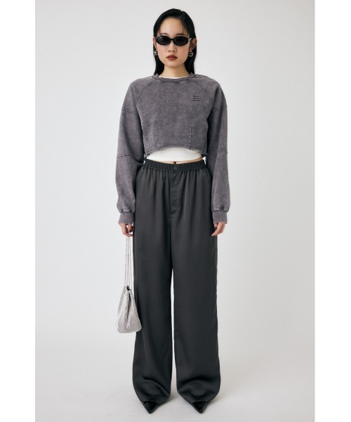 MOUSSY(マウジー)の「GARMENT DYE CUT OFF プルオーバー(スウェット・レディース・ライトブラック/ネイビー/ライトグレー・FREE)」の9枚目の写真