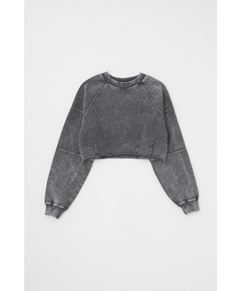 MOUSSY(マウジー)の「GARMENT DYE CUT OFF プルオーバー(スウェット・レディース・ライトブラック/ネイビー/ライトグレー・FREE)」の17枚目の写真