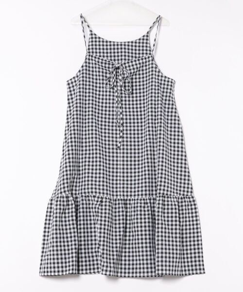 MERLOT（メルロー）の「ギンガムチェックキャミワンピース（ワンピース・レディース・グリーン/ピンク/ブラック・FREE）」の7枚目の写真