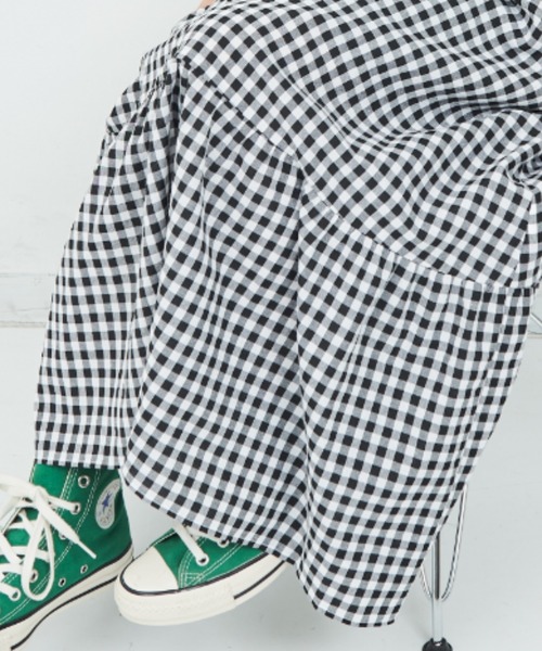 MERLOT（メルロー）の「ギンガムチェックキャミワンピース（ワンピース・レディース・グリーン/ピンク/ブラック・FREE）」の5枚目の写真