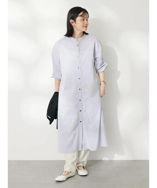 CRAFT STANDARD BOUTIQUE(クラフトスタンダードブティック)の「【洗える】ニットベスト+シャツワンピース-SET(シャツワンピース・レディース・ブラック/ネイビー・FREE)」の19枚目の写真