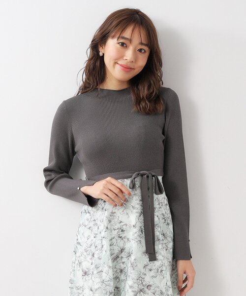 index（インデックス）の「◆≪美人百花掲載≫ リブニット×シアーフラワーワンピース【抗ピル/洗濯機洗い可】（ワンピース・レディース・チャコール/ベージュ系その他7/ネイビー系4・40/38/42/36）」の21枚目の写真