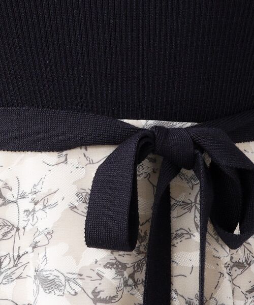 index（インデックス）の「◆≪美人百花掲載≫ リブニット×シアーフラワーワンピース【抗ピル/洗濯機洗い可】（ワンピース・レディース・チャコール/ベージュ系その他7/ネイビー系4・40/38/42/36）」の9枚目の写真