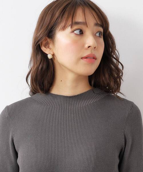 index（インデックス）の「◆≪美人百花掲載≫ リブニット×シアーフラワーワンピース【抗ピル/洗濯機洗い可】（ワンピース・レディース・チャコール/ベージュ系その他7/ネイビー系4・40/38/42/36）」の5枚目の写真