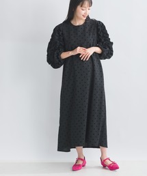 PICCIN PERLA | 袖フリル付きフロッキードットワンピース(ワンピース)