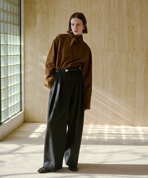 TODAYFUL（トゥデイフル）の「Bonding Wide Trousers（その他パンツ・レディース・チャコールグレー/モスグリーン/ブラック・36inch/38inch）」の12枚目の写真