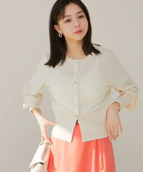 VIS（ビス）の「【UVケア】色々釦カーディガン（カーディガン/ボレロ・レディース・グリーン系その他/ブラウン/ブラック/ホワイト系その他5・FREE）」の9枚目の写真