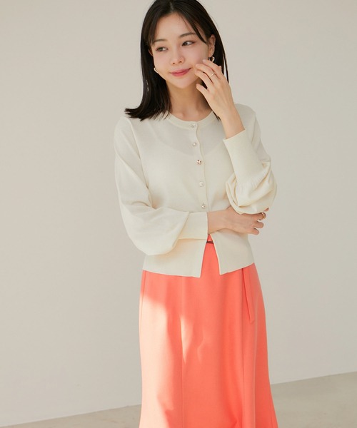 VIS（ビス）の「【UVケア】色々釦カーディガン（カーディガン/ボレロ・レディース・グリーン系その他/ブラウン/ブラック/ホワイト系その他5・FREE）」の10枚目の写真