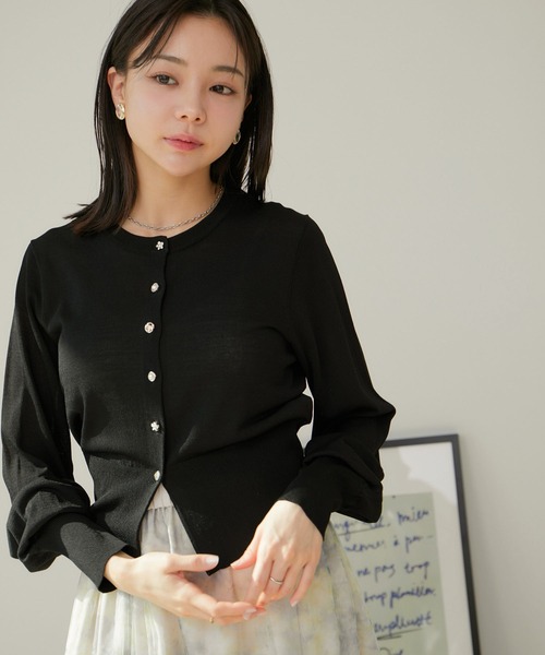 VIS（ビス）の「【UVケア】色々釦カーディガン（カーディガン/ボレロ・レディース・グリーン系その他/ブラウン/ブラック/ホワイト系その他5・FREE）」の18枚目の写真