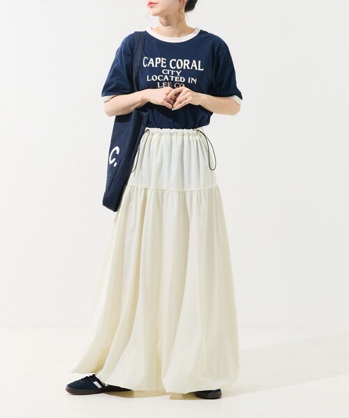 FREAK'S STORE(フリークスストア)の「限定展開 ドローコード デザイン バルーンスカート(スカート・レディース・ブラック/オリーブ/オフホワイト/ライトグレー/イエロー・SMALL/MEDIUM)」の6枚目の写真