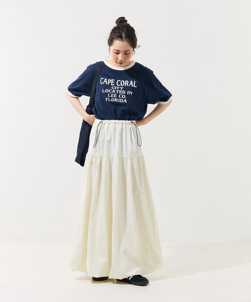 FREAK'S STORE(フリークスストア)の「限定展開 ドローコード デザイン バルーンスカート(スカート・レディース・ブラック/オリーブ/オフホワイト/ライトグレー/イエロー・SMALL/MEDIUM)」の10枚目の写真