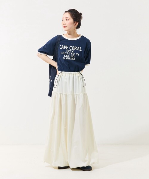 FREAK'S STORE(フリークスストア)の「限定展開 ドローコード デザイン バルーンスカート(スカート・レディース・ブラック/オリーブ/オフホワイト/ライトグレー/イエロー・SMALL/MEDIUM)」の12枚目の写真