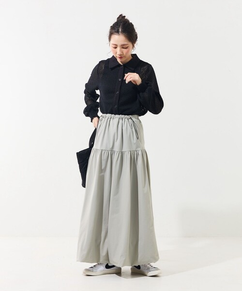 FREAK'S STORE(フリークスストア)の「限定展開 ドローコード デザイン バルーンスカート(スカート・レディース・ブラック/オリーブ/オフホワイト/ライトグレー/イエロー・SMALL/MEDIUM)」の17枚目の写真