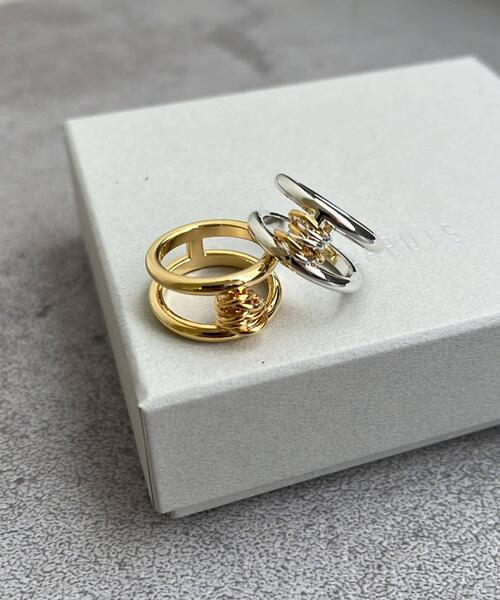 LAPUIS（ラピュイ）の「Lapuis　VERTICAL COIL リングA（リング・レディース・ゴールド/その他1・9/11）」の3枚目の写真