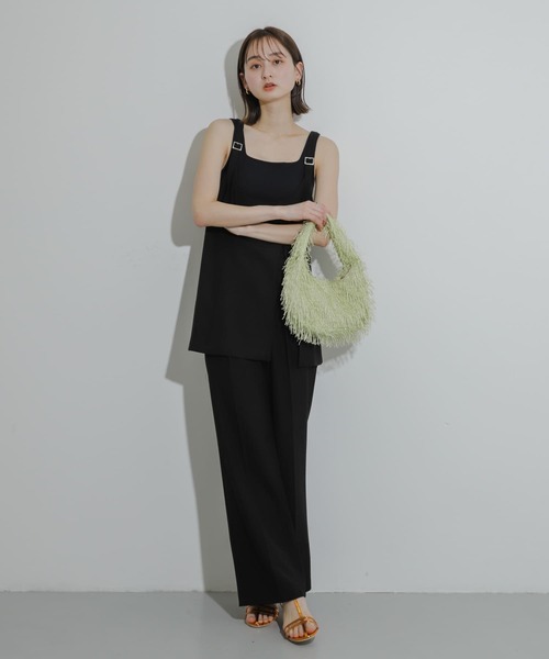 【未使用】シェアスピリットShare Sprit レザー編み込みキャミソール 未使用】シェアスピリットShare Sprit レザー編み込み