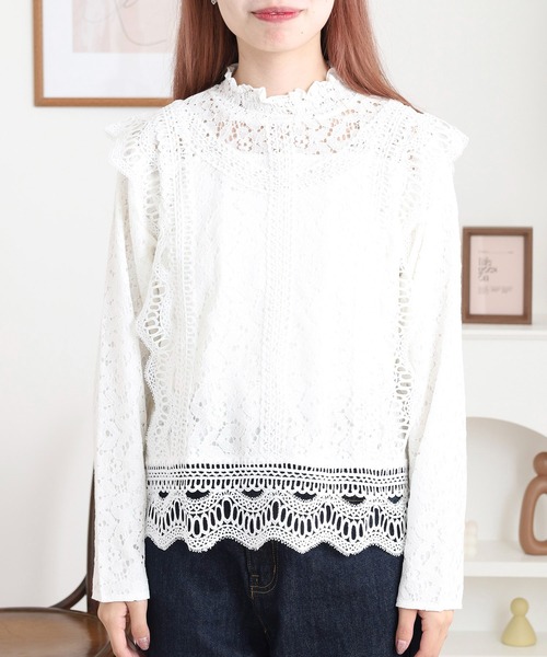 Sea new york レース　トップス　スウェット　ホワイト　美品 Sea NEW YORK(シーニューヨーク) トップス(レディース) - 海外