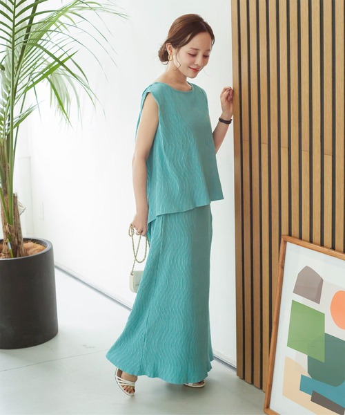 KOBE LETTUCE（コウベレタス）の「[ 田中亜希子さんコラボ ]　ワッシャーセミフレアスカート（スカート・レディース・ホワイト/ブラック/レッド系/ターコイズブルー・PM/M）」の16枚目の写真