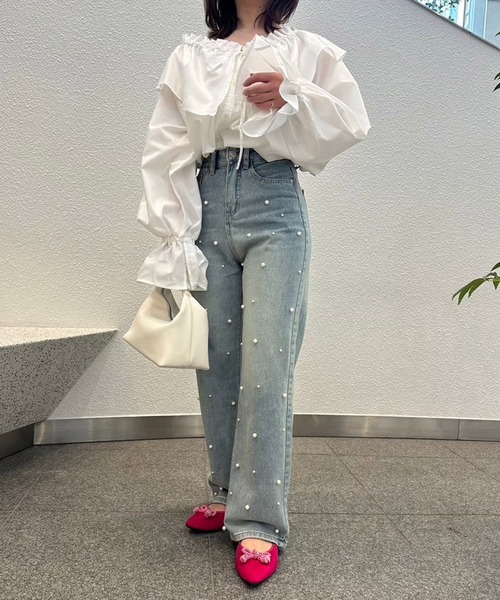 fifth(フィフス)の「パールストレートデニム(デニムパンツ・レディース・ブルー・S/M/L)」の15枚目の写真