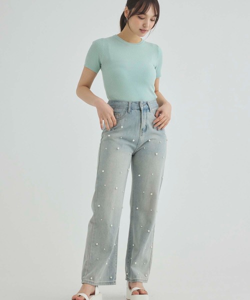 fifth(フィフス)の「パールストレートデニム(デニムパンツ・レディース・ブルー・S/M/L)」の22枚目の写真