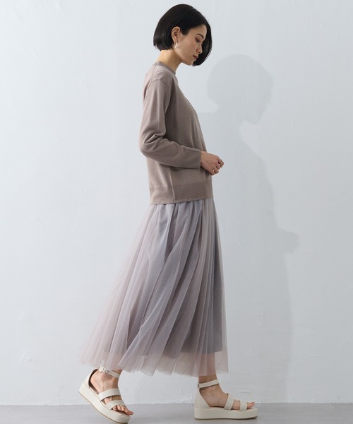 ONE'S TRUE(ワンズトゥルー)の「チュールスカート(スカート・レディース・ライトグレー/ブラック・M/L)」の9枚目の写真
