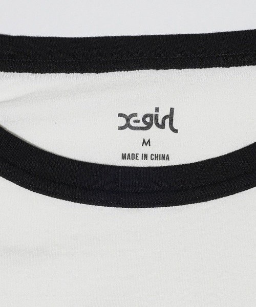 X-girl（エックスガール）の「BOX LOGO B/B TEE（Tシャツ/カットソー・レディース・ホワイト/ベージュ/ネイビー・S/M）」の15枚目の写真