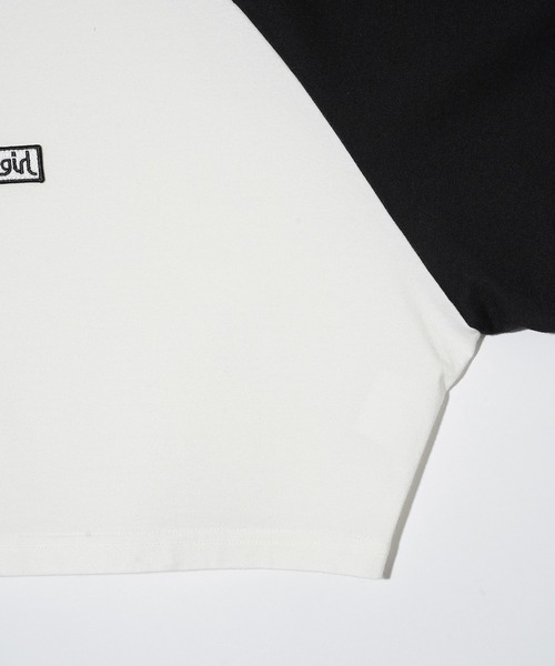 X-girl（エックスガール）の「BOX LOGO B/B TEE（Tシャツ/カットソー・レディース・ホワイト/ベージュ/ネイビー・S/M）」の19枚目の写真